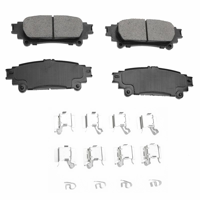 4pcs Rear Driver & Passenger Ceramic Brake Pads  for Toyota Highlander Sienna Prius V Lexus GS200t GS350