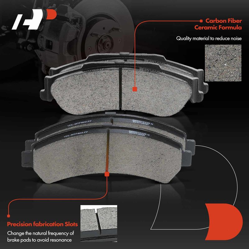 8pcs Front & Rear Ceramic Brake Pads with Sensor for Chevrolet Blazer S10 GMC Jimmy Sonoma Isuzu