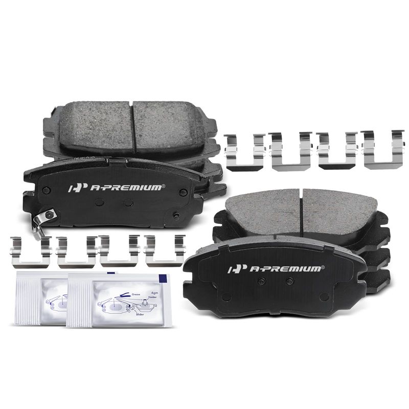 8pcs Front & Rear Ceramic Brake Pads with Sensor for Chevrolet Equinox GMC Terrain 2010-2017