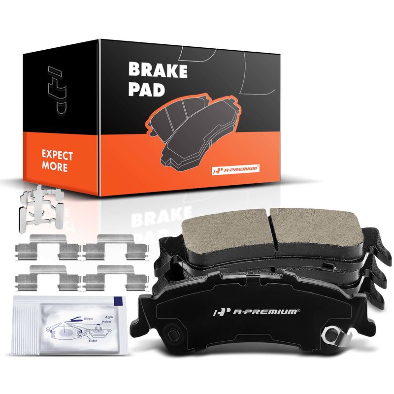 4pcs Rear Driver & Passenger Ceramic Brake Pads with Sensor for Chevrolet Astro GMC Sierra 1500 Cadillac DTS