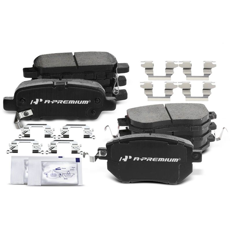 8pcs Front & Rear Ceramic Brake Pads with Sensor for Nissan Maxima 04-08 Altima Murano Infiniti