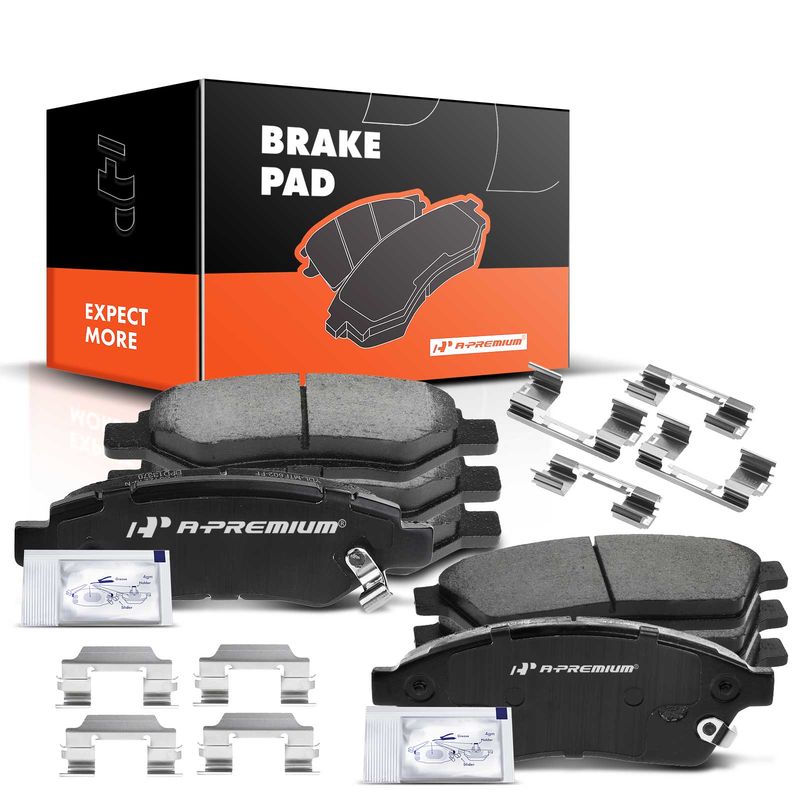 8pcs Front & Rear Ceramic Brake Pads  for Cadillac SRX 2010 2011-2016 Saab 9-4X 2011