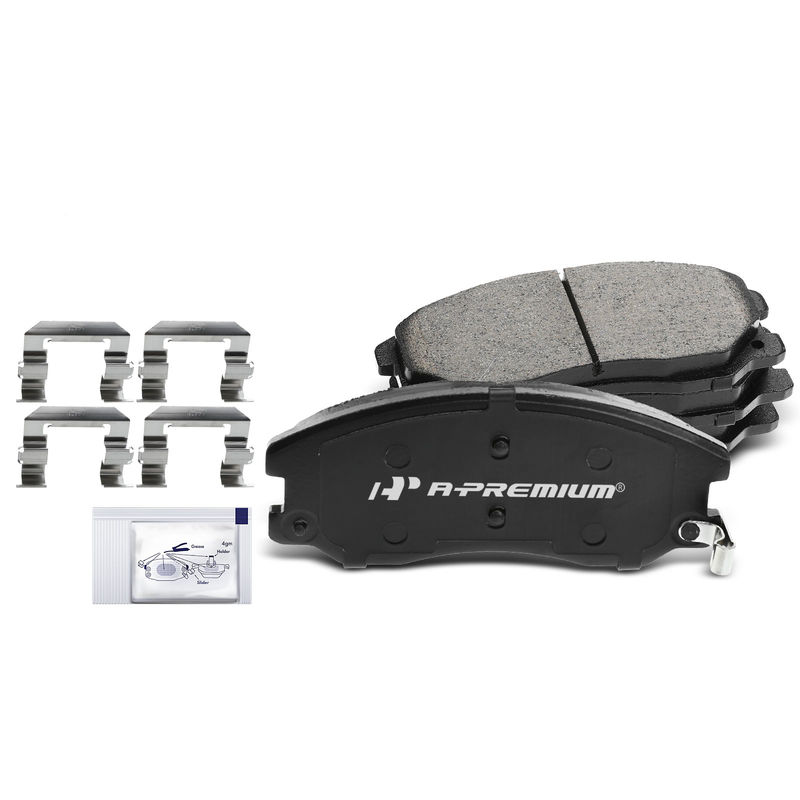 4pcs Front Driver & Passenger Ceramic Brake Pads with Sensor for Chevrolet Equinox Pontiac Torrent Saturn Vue Suzuki