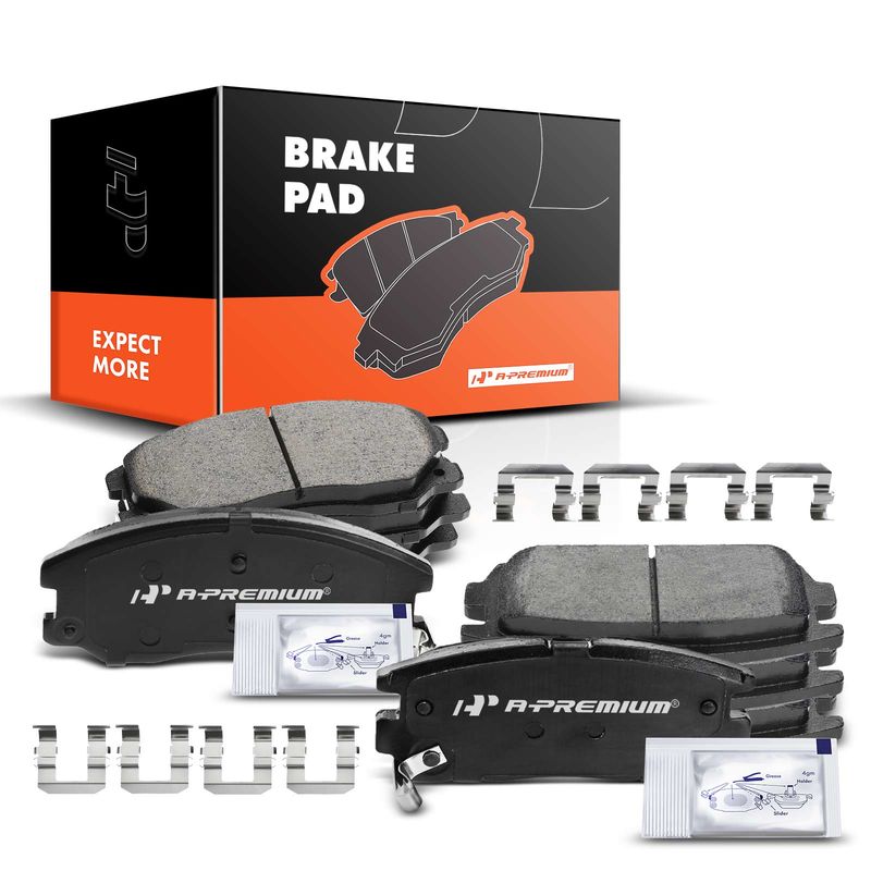 8pcs Front & Rear Ceramic Brake Pads with Sensor for Chevrolet Equinox Pontiac Saturn Suzuki