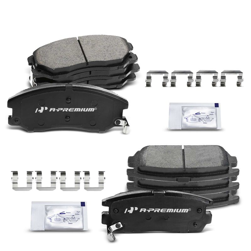 8pcs Front & Rear Ceramic Brake Pads with Sensor for Chevrolet Equinox Pontiac Saturn Suzuki
