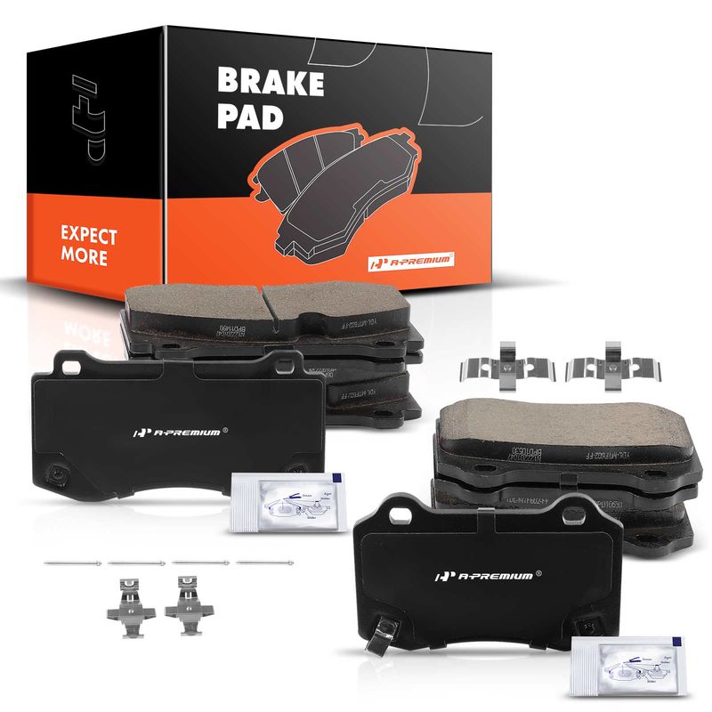 8x Front & Rear Ceramic Brake Pads for Chrysler 300 Jeep Grand Cherokee Dodge