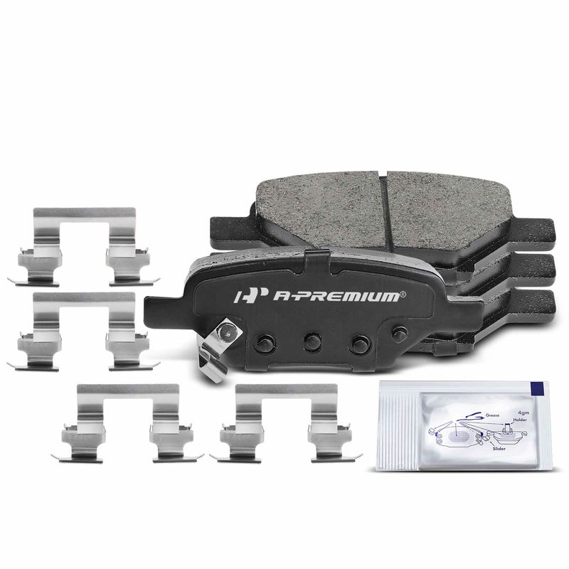 4pcs Rear Driver & Passenger Ceramic Brake Pads with Sensor for Chevrolet Cobalt HHR Malibu Pontiac G5 Saturn Aura
