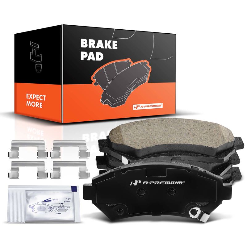 4pcs Front Driver & Passenger Ceramic Brake Pads with Sensor for Buick Century Cadillac Deville Chevrolet Pontiac
