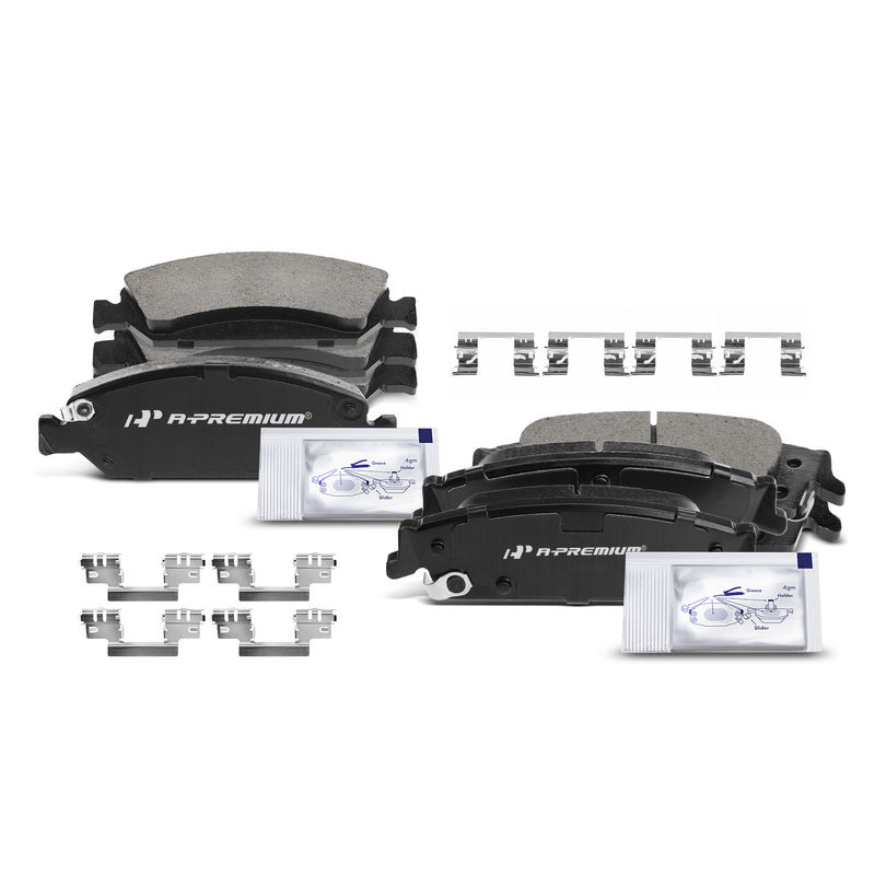 8pcs Front & Rear Ceramic Brake Pads with Sensor for Cadillac Escalade Chevrolet Silverado 1500