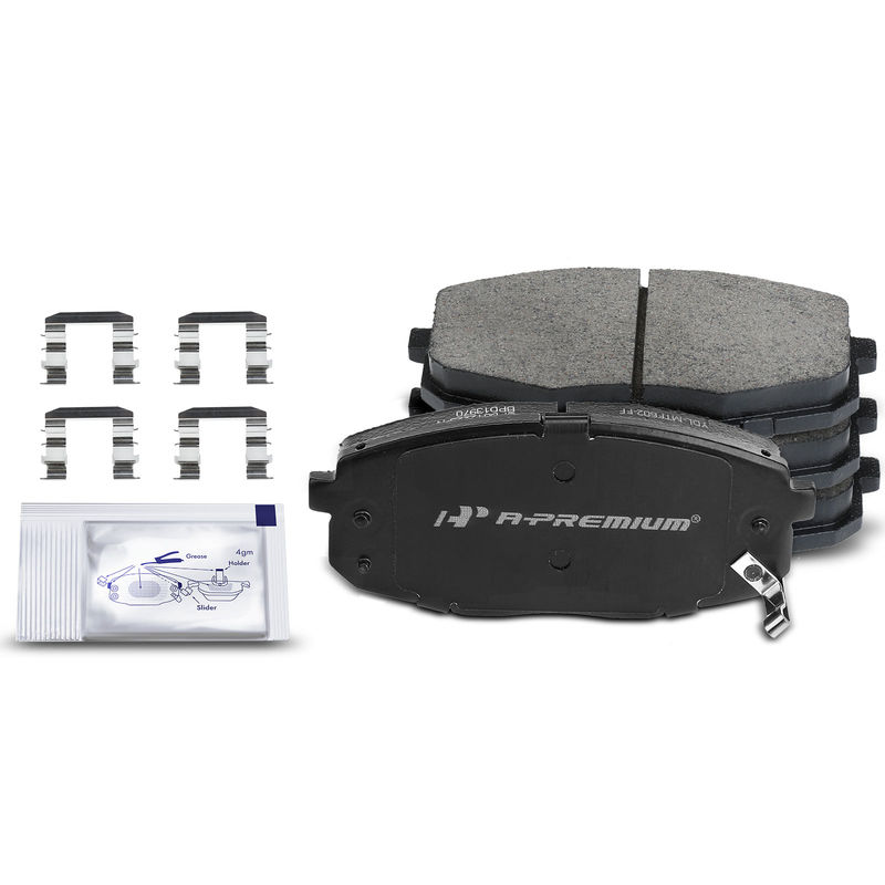 4pcs Front Driver & Passenger Ceramic Brake Pads with Sensor for Hyundai Elantra 2009-2012 Kia Forte Soul 2014-2016