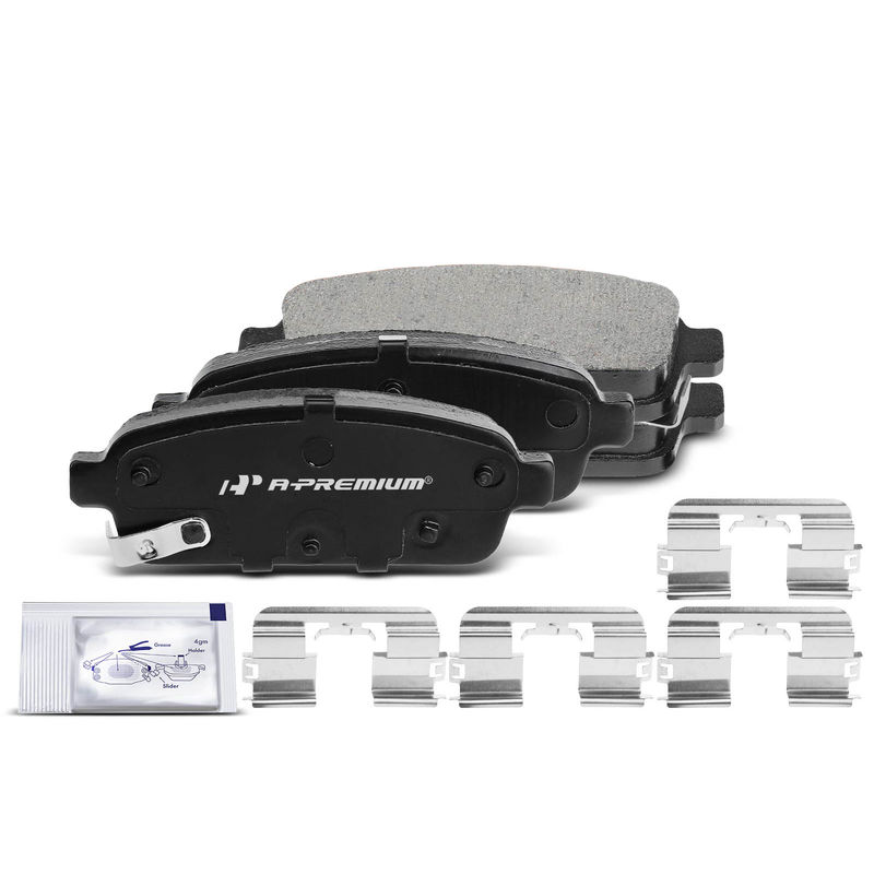 4pcs Rear Driver & Passenger Ceramic Brake Pads with Sensor for Chevrolet Cruze Sonic Trax Volt Buick Cadillac