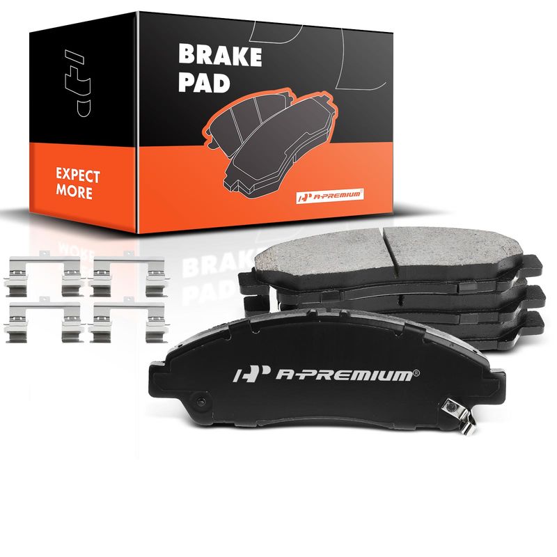 4pcs Front Driver & Passenger Ceramic Brake Pads with Sensor for Acura RLX MDX ZDX Honda Pilot 07-15 17-18