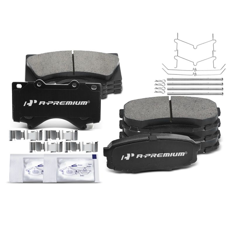 8pcs Front & Rear Ceramic Brake Pads  for Lexus LX570 Toyota Land Cruiser Sequoia