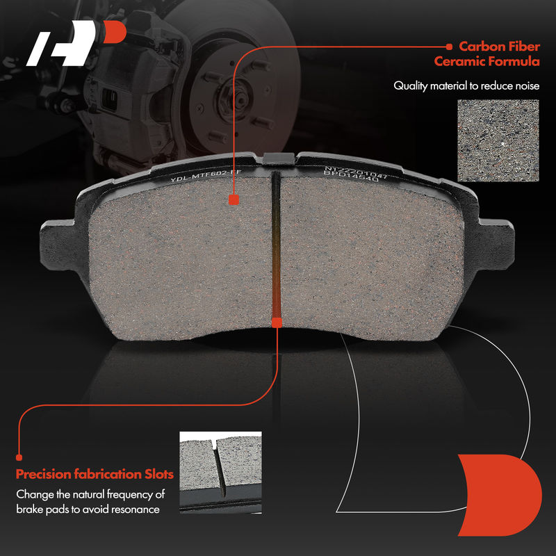 4x Front Ceramic Brake Pads for Ford Fiesta 2011-2019 Mazda 2 2011-2014