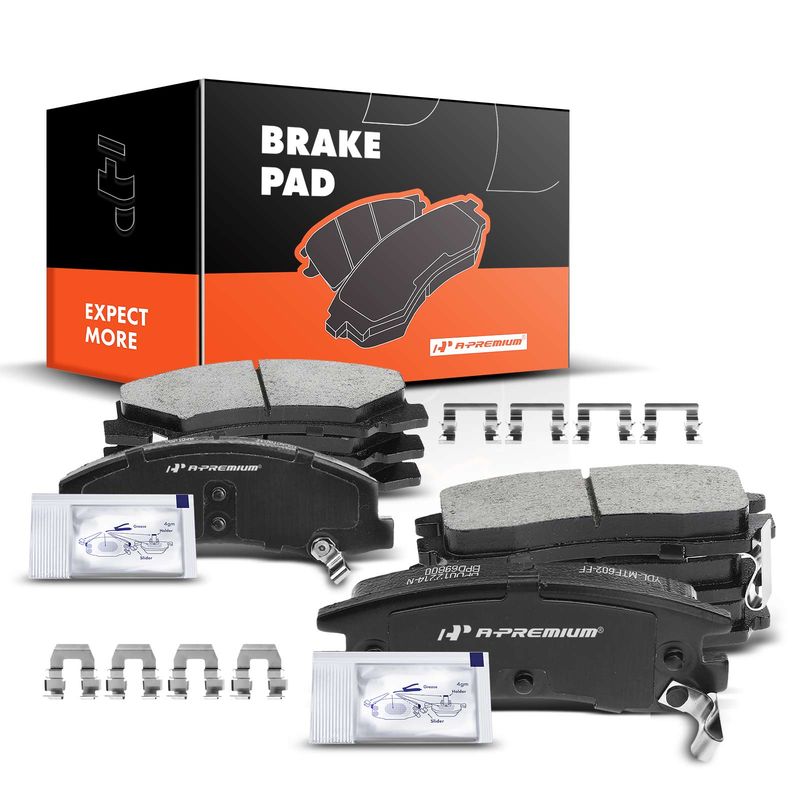 8pcs Front & Rear Ceramic Brake Pads with Sensor for Buick Allure LaCrosse 08-09 Chevrolet Impala