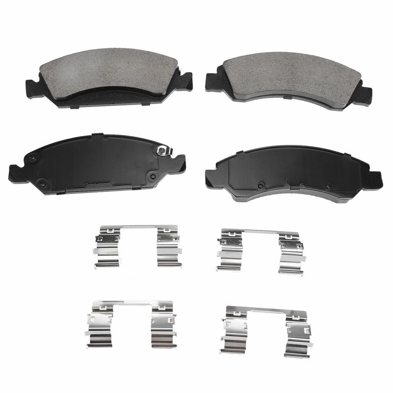 4pcs Front Driver & Passenger Ceramic Brake Pads with Sensor for Cadillac Escalade 08-20 Chevrolet Silverado 1500