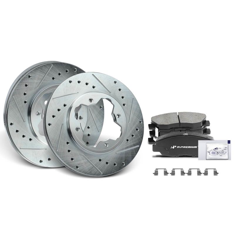 Front Drilled Rotors & Ceramic Brake Pads for Honda Accord 90-97 Acura CL 2.2L