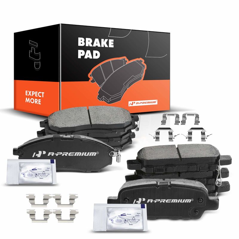8pcs Front & Rear Ceramic Brake Pads  for INFINITI EX35 FX35 FX45 G25 G35 NISSAN 350Z