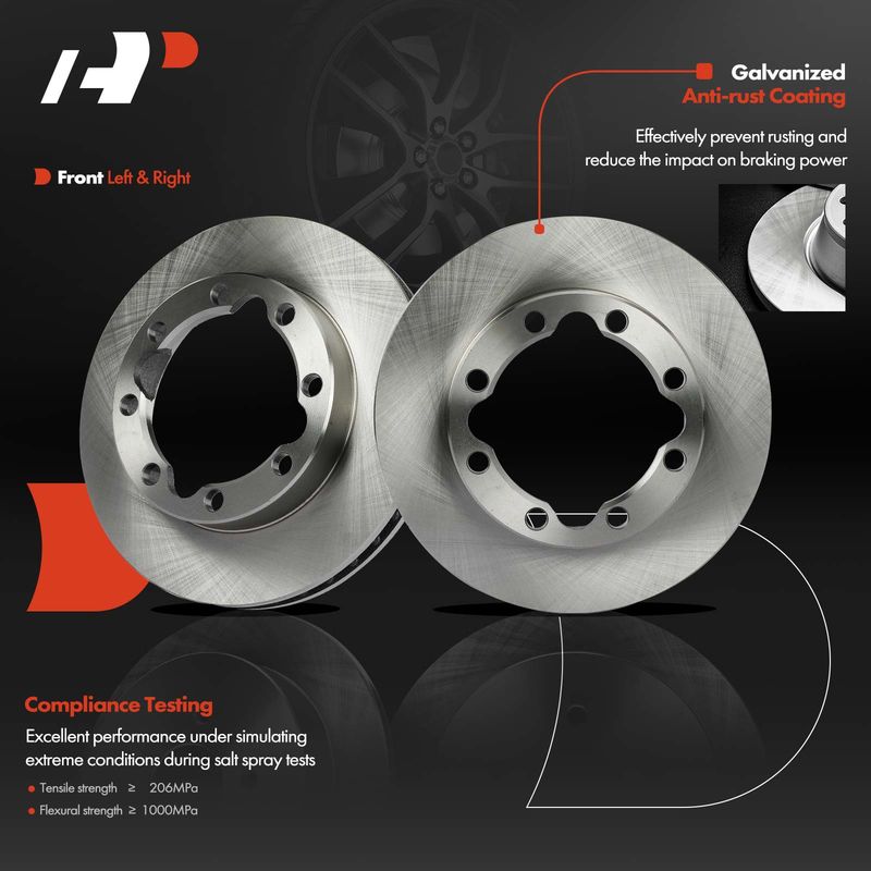 Front Disc Brake Rotors for Chevy GMC K2500 K3500 Tahoe 1988-2000 4WD SRW 8 Lug