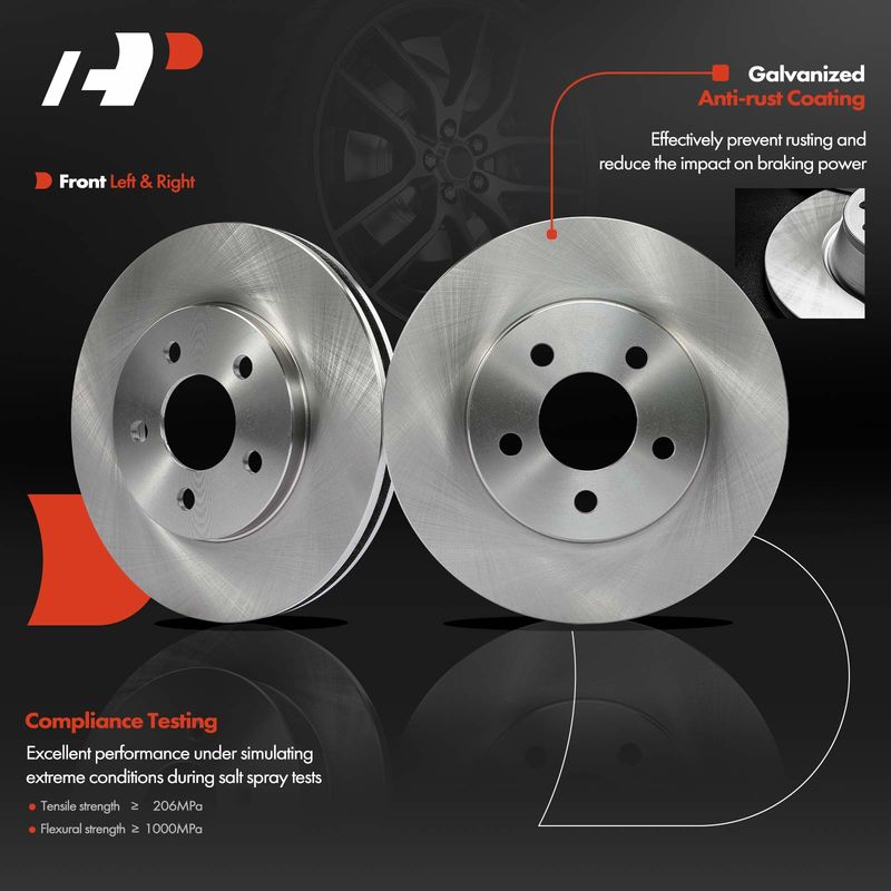 Front Disc Brake Rotors for Chrysler Town & Country Dodge Grand Caravan Plymouth