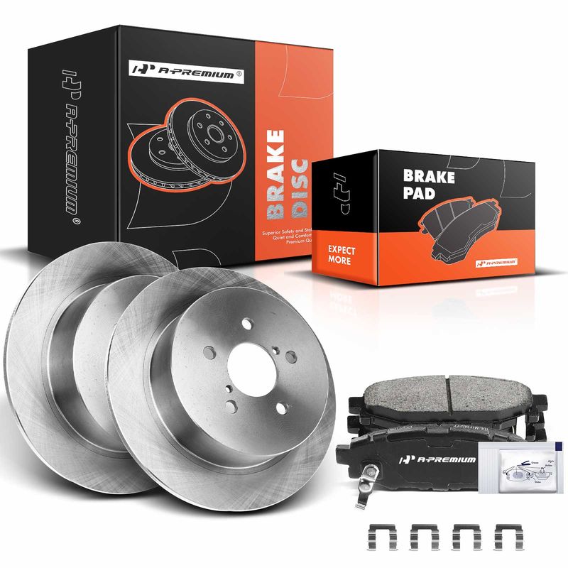 Rear Disc Brake Rotors & Ceramic Brake Pads for Subaru Outback Legacy 2005-2009
