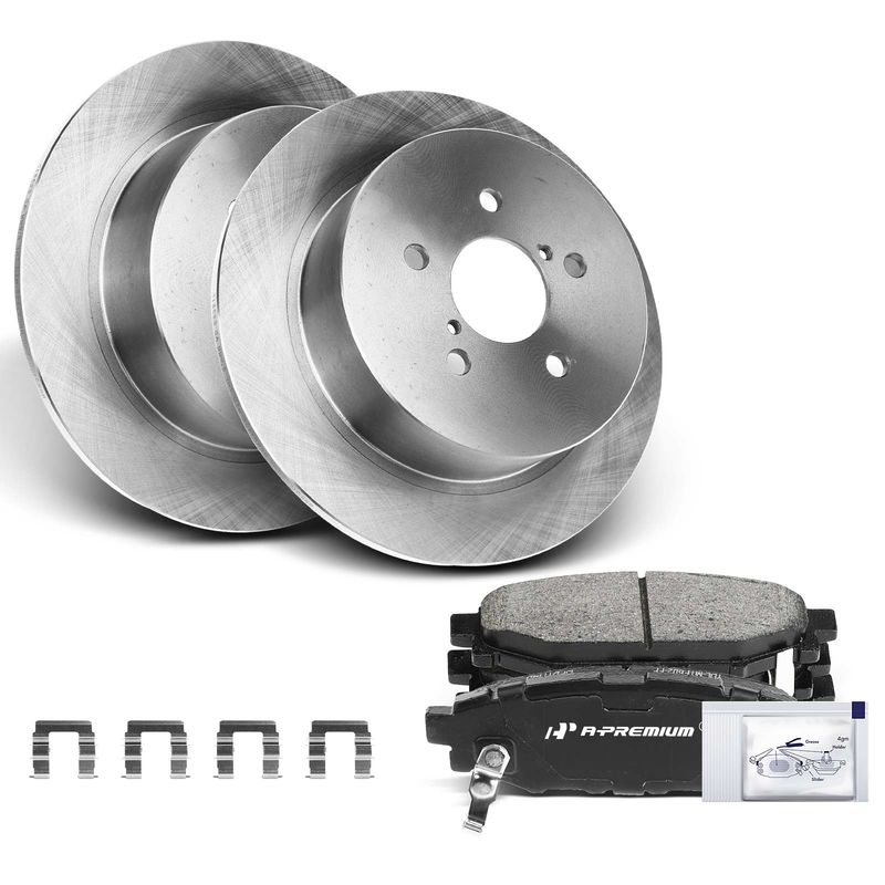 Rear Disc Brake Rotors & Ceramic Brake Pads for Subaru Outback Legacy 2005-2009