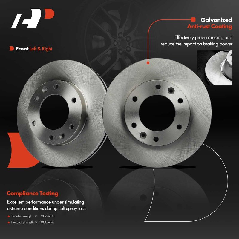 Front Disc Brake Rotors for Hyundai Entourage 2007-2009 Kia Sedona 2006-2014