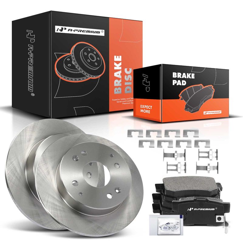 Rear Disc Brake Rotors & Ceramic Brake Pads for Acura CL 1997 Honda Accord 91-97