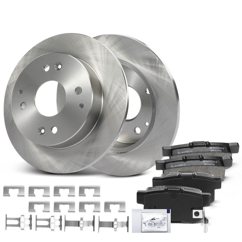 Rear Disc Brake Rotors & Ceramic Brake Pads for Acura CL 1997 Honda Accord 91-97