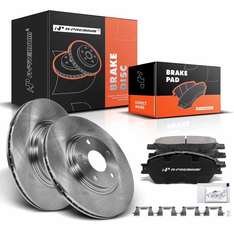 Front Disc Brake Rotors & Ceramic Brake Pads for Lexus ES300 2003 ES330 2004-2006