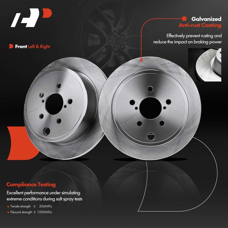 Front Disc Brake Rotors for Hyundai Azera Sonata Kia Cadenza Optima Sportage