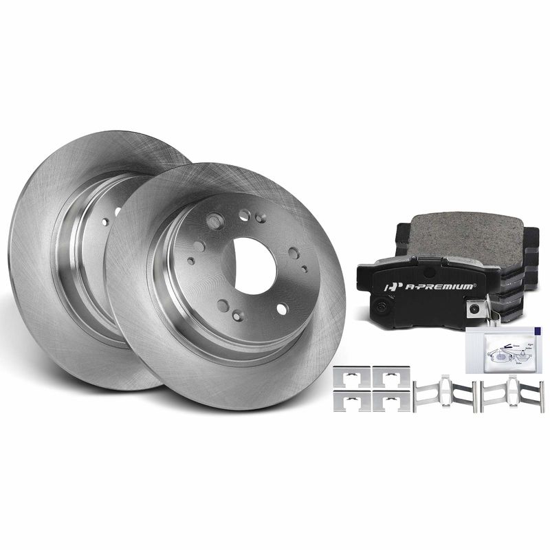 Rear Disc Brake Rotors & Ceramic Brake Pads for Acura TL 1999-2003 V6 3.2L