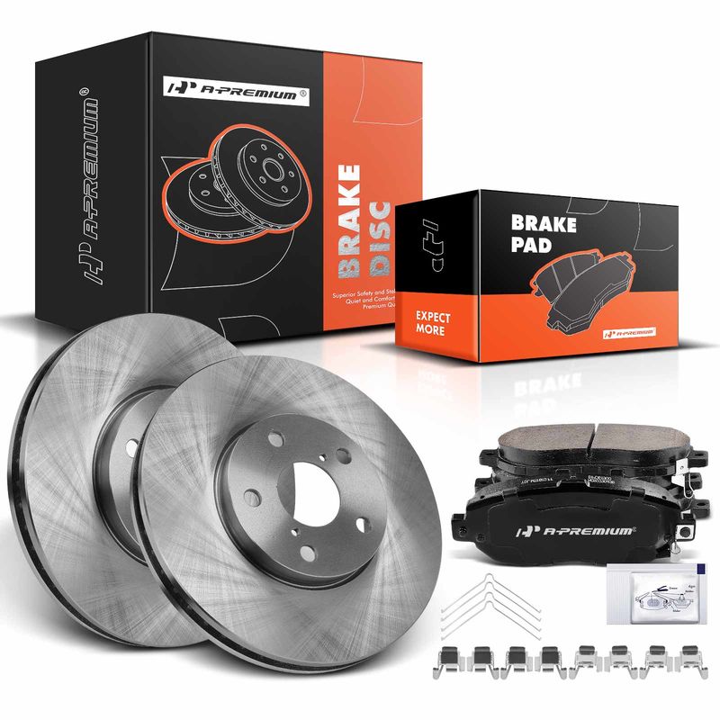 Front Disc Brake Rotors & Ceramic Brake Pads for Lexus GS300 93-05 GS400 SC430