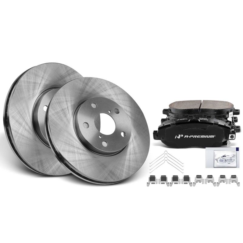 Front Disc Brake Rotors & Ceramic Brake Pads for Lexus GS300 93-05 GS400 SC430