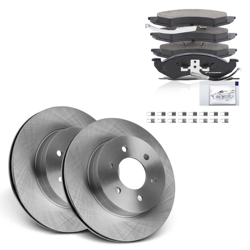 Front Disc Brake Rotors & Ceramic Brake Pads for Dodge Dakota 1999 Durango 2.5L