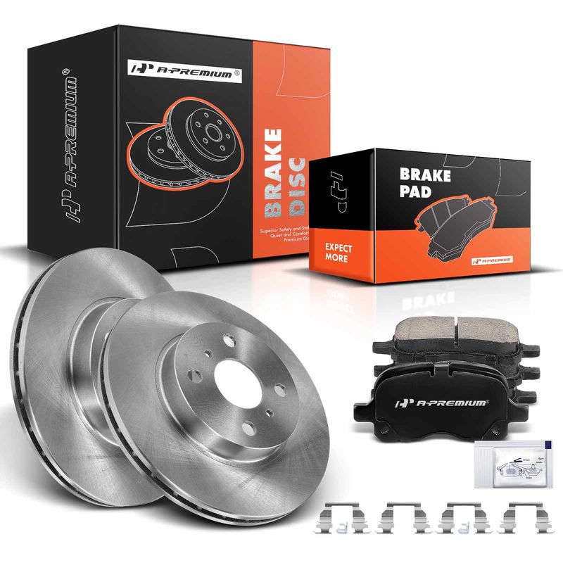 Front Disc Brake Rotors & Ceramic Brake Pads for Chevrolet Prizm Toyota Corolla