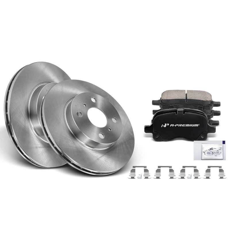 Front Disc Brake Rotors & Ceramic Brake Pads for Chevrolet Prizm Toyota Corolla