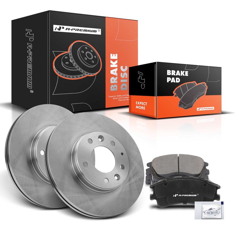 Front Disc Brake Rotors & Ceramic Brake Pads for Mazda 6 2003-2005 2.3L 3.0L
