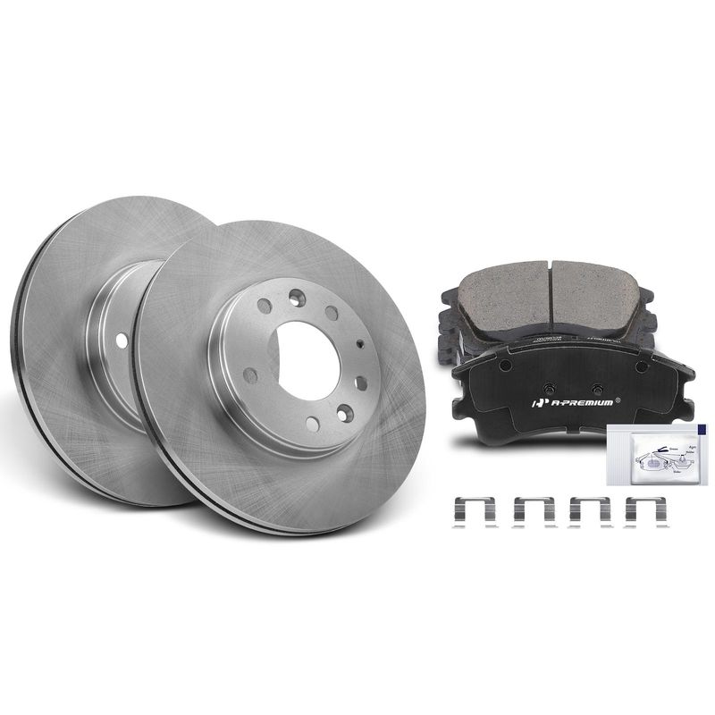 Front Disc Brake Rotors & Ceramic Brake Pads for Mazda 6 2003-2005 2.3L 3.0L