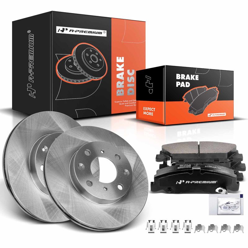 Front Disc Brake Rotors & Ceramic Brake Pads for Honda Civic 90-00 Civic del Sol