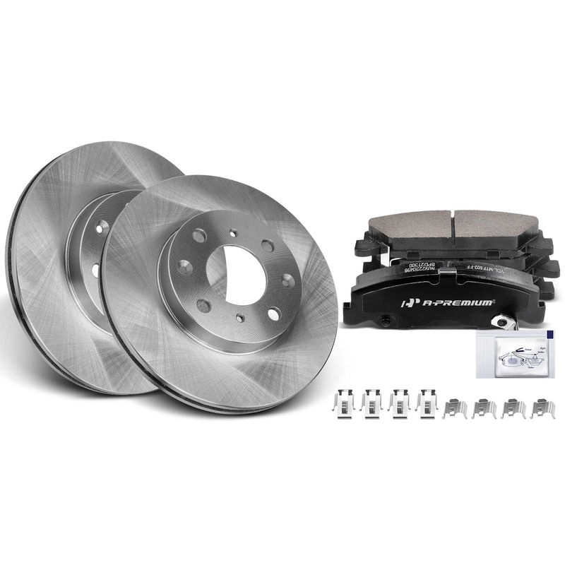 Front Disc Brake Rotors & Ceramic Brake Pads for Honda Civic 90-00 Civic del Sol