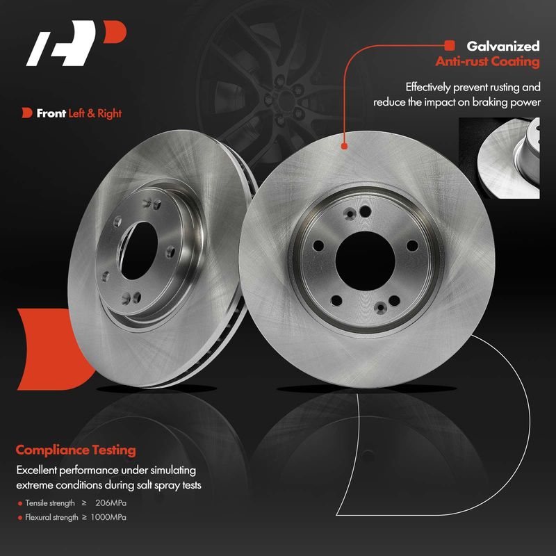 Front Disc Brake Rotors for Hyundai Azera 2006-2011 XG350 Kia Amanti