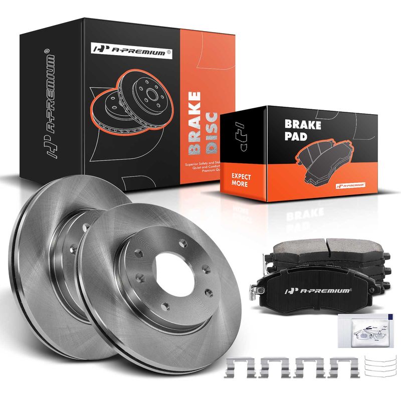 Front Disc Brake Rotors & Ceramic Brake Pads for Hyundai Elantra Tiburon L4 2.0L