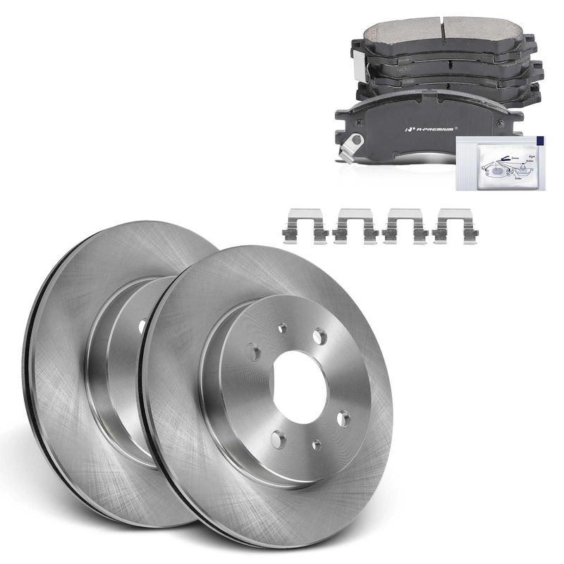 Front Disc Brake Rotors & Ceramic Brake Pads for Saturn SC SC1 SC2 SL SL1 SW1