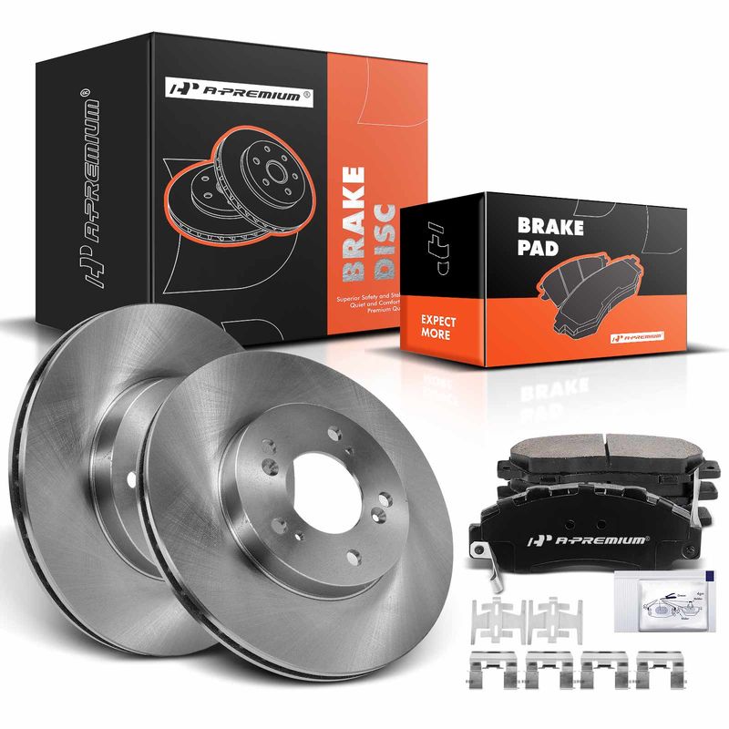 Front Disc Brake Rotors & Ceramic Brake Pads for Honda CR-V Odyssey Acura RL TL