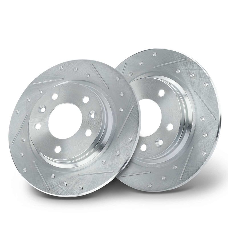 Rear Drilled Disc Brake Rotors for Ford Fusion Lincoln MKZ Zephyr Mercury Milan
