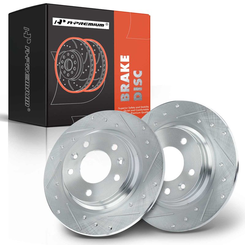Rear Drilled Disc Brake Rotors for Ford Fusion Lincoln MKZ Zephyr Mercury Milan