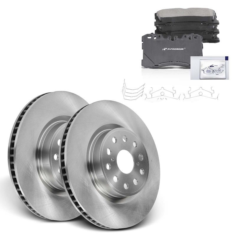 Front Disc Brake Rotors & Ceramic Brake Pads for Lexus LS460 2007-2013 2016-2017