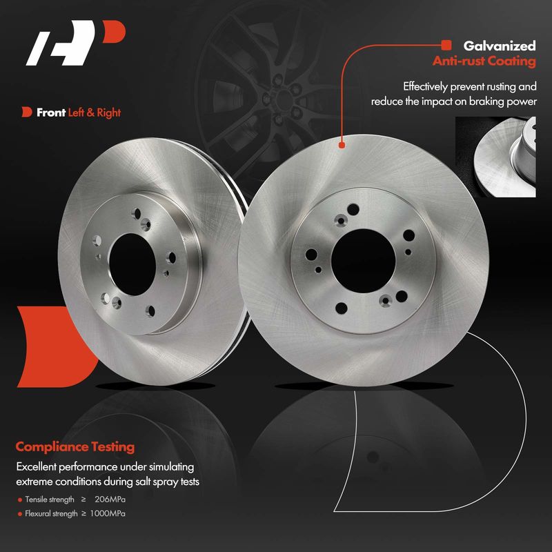 Front Disc Brake Rotors for Honda CR-V 1997-2001 Odyssey Acura TL RL Isuzu