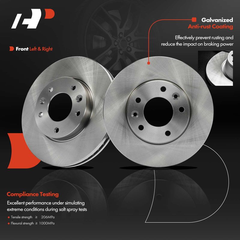 Front Disc Brake Rotors for Kia Sedona 2004-2005 EX LX V6 3.5L 275mm